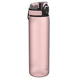 Ion8 Auslaufsichere Schlanke Trinkflasche, BPA-frei, Rose, 500ml