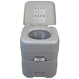 BB Sport Camping Toilette 20 L Angenehme Sitzhöhe Tragbare Reise Toilette bis 130 kg Wohnwagen Camper Wohnmobil WC