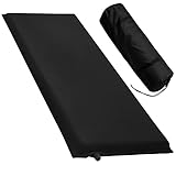ALPIDEX Isomatte Camping 2.5 cm┃6 cm┃10 cm Dick Schaumstoff Selfinflating Matte Selbstaufblasende Outdoor Thermomatte Robust Isolierend, Farbe:Black, Maße:200 x 66 x 6.0 cm
