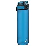 Ion8 Auslaufsichere Schlanke Trinkflasche, BPA-frei, Blau