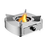 Lixada Spirituskocher Camping-Alkoholkocher Edelstahl Alkoholbrenner Einstellbare Feuerkraft Brenner für Grill Eintopf Freien Camping Grillen