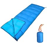 GEERTOP Daunenschlafsack Schlafsack Warm Leichtgewichtiger Komfort 10 C / 50 F mit tragbarem Sack für Innenisolierung und Outdoor Wandern Rucksack und Camping (Hellblau)