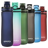 Opard Trinkflasche Sport 600ml - Wasserflasche aus Tritan BPA-Frei, auslaufsichere Sportflasche, Kunststoff Water Bottle mit Sieb - Mit 1 klick öffnen - für Kinder, Schule, Sport, Fahrrad, Fitness