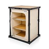 Campart Campingschrank Lyon – 3 Fächer – Innovative Falttechnik – Belastbar bis 30 kg – Beige – CU-0764