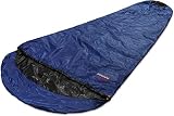 normani Schlafsacküberzug Biwaksack - 100% Wind- und wasserdicht, Atmungsaktivität: 3000 MVP [230 cm x 90 cm] Farbe Navy Größe 230 x 90 x 60 cm - RV Rechts
