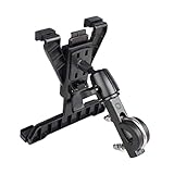 Liangzhu Multifunktionaler Einstellbare Fahrrad Tablet Halterung Mountainbike Zubehör für 7-10 Zoll Tablet (Schwarz, 11-21.5 cm(einstellbar länge))