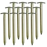 CampAir T-Profil Zelt-Heringe aus verzinktem Stahl, Set mit 12 Stück