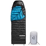 Naturehike Schlafsack, Leichter Tragbarer Daunenschlafsack für Erwachsene, Kompakt Wasserdicht für Camping, Rucksackreisen, Wandern, 3 Jahreszeiten, mit Kompressionssack 550 FP