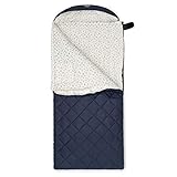 Justcamp Urbana Junior - Kinder Deckenschlafsack (175 x 70 cm) mit Baumwoll-Bezug - Koppelbarer Camping Reiseschlafsack für 3 Jahreszeiten, für Jungs & Mädchen, extra groß & breit, kleines Packmaß