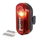 SIGMA SPORT - CURVE | LED Fahrradlicht mit Batterien | StVZO zugelassenes, batteriebetriebenes Rücklicht | Farbe: Schwarz