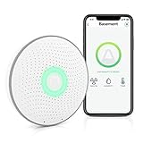 Airthings 2950 Wave Radon – Smartes Radon-Messgerät mit Feuchtigkeits- und Temperaturüberwachung, genau und anwenderfreundlich, kabellos, mit App