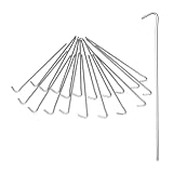 Relaxdays Zeltnagel 20er Set, Heringe Camping, Bodenanker für Zeltbefestigung, Widerhaken, Erdanker 22cm, Stahl, silber, 22.00 x 2.50 x 0.30 cm