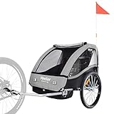 Tiggo VS Kinderanhänger Fahrradanhänger Anhänger Kinderfahrradanhänger 50201 (Grau)