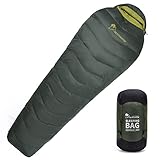 MOUNTAINTOP Mumienschlafsack Daunenschlafsack Ultraleicht Schlafsack Winter Kleines Packmaß für Outdoor Camping Reise Zelten oder Indoor