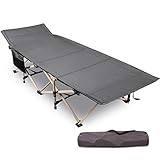 REDCAMP Feldbett Campingbett Kappbar, XXL Faltbar Betten 190 x 71 x 38 cm, Max Statische Belastbarkeit 226kg for für Outdoor Reisen, Grau
