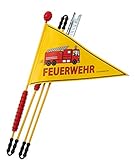 Karl Drais ® Fahrradwimpel Feuerwehr | Fahrradfahne für Kinder Fahrrad Zubehör Kinder Kinderfahrrad Zubehör