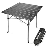 Qisiewell Aluminium Klapptisch Campingtisch Multifunktionstisch Camping Wandern Reisen Picknick Sonstige Indoor-Outdoor Aktivitaten (52 x 52 x 49 cm)