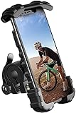 Amazon Brand - Eono Fahrrad Handyhalterung, 360 Drehung Verstellbare Handyhalter für Motorrad: Universale Abnehmbare Outdoor Lenker Halterung für iPhone 12 Mini Pro Max 11 X Xs XR 8, Smartphone