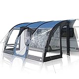 your GEAR Wohnwagenvorzelt Verona 390 Caravan Zelt Teilvorzelt UV 50+ Schutz wasserdicht 5000mm Reisevorzelt Blau Grau