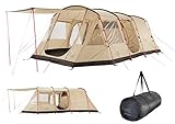 Grand Canyon DOLOMITI 6 - Tunnelzelt für 6 Personen | Familien-Zelt/Gruppen-Zelt mit Zwei Schlafbereichen | Mojave Desert (Beige)