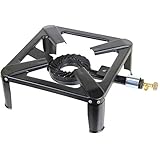 WALTER Hockerkocher, Gaskocher, Campingkocher, Gasherdplatte, Gasbrenner, inkl. Schlauchleitung und Propankonstantregler,