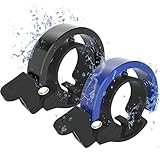 Meowtutu Fahrradklingel, Q Bell laut und hell Radfahren Fahrradglocke MTB Mountainbike Alarm Horn Ring Fahrrad Ring für 22.2-23mm Lenker (Blau & Schwarz, 2 Packung)