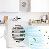 Tubiaz Badlüfter 150mm Abluftventilator Wandventilator Mit Ruckstauklappe Badventilator, Leise Weiß Ventilator, für Bad Küche WC