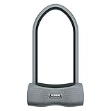 ABUS Bügelschloss 770A SmartX + USKF Halter - Smartes Fahrradschloss mit Bluetooth und Alarm (100dB) - iOS & Android - ABUS-Sicherheitslevel 15-300 mm Bügelhöhe, Schwarz