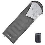 KingCamp Schlafsack Deckenschlafsäcke 1.0 kg Leichtgewicht Warm Outdoor Kinder & Erwachsenen 3-4 Jahreszeiten für Camping Wandern mit Tragetasche