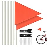 Lalago 2PCS Fahrradwimpel Kinder (200CM),Einstellbar Fahrradfahne Sicherheitswimpel Fahrradwimpel,Fahrrad Wimpel Fahne Kinderfahrradfahne Für Kinderfahrrad (Orange)