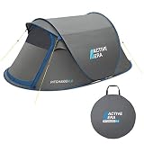 Active Era™ Premium Wurfzelt für 2 Personen - 100% wasserfestes Zelt mit verbesserter Belüftung und praktischer Tragetasche | Perfekt für Festivals und Camping
