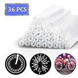 TOLIANCLE 36 Stück Speichenreflektoren, 360° Sichtbarkeit Reflektoren Fahrrad Fahrradreflektoren Speichenreflektor für Fahrradspeichen Fahrrad Zubehör für Sicheres Fahren bei Dämmerung und Dunkelheit