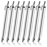 com-four® 8X Zelt-Heringe aus Stahl - robuste Erdnägel in V-Form für Camping und Outdoor - ideal für normalen Boden