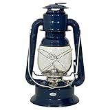 Dietz Petroleumlampe oiginal Sturmlaterne Wizard, Marineblau, Höhe 29,2 cm