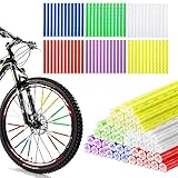 XREE 36 Stück Speichenreflektoren Fahrrad, 7,5 x 0,5cm Fahrrad Speichen Sticks mit 360°Sichtbarkeit Fahrradspeichen Reflektoren Clips Fahrrad Reflektoren Fahrradzubehör Mountainbike (Rot, Blau, Grün)