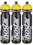 Isostar Sport Trinkflasche 1000 ml - BPA-frei - Wasserflasche für Laufen, Radfahren, Gym, Wandern - Praktischer und auslaufsicherer Push & Pull Verschluss (3x1000 ml )