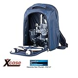 Xcase Thermorucksack: Thermo-Picknick-Rucksack mit Kühlfach, bestückt für 2 Personen (Picknickrucksack mit Kühlfach)