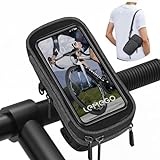 Fahrrad Handyhalterung 2 in 1 Fahrradtasche Lenkertasche für 4.7-7 Zoll Smartphone mit Schultergurt 360°Drehbarem Fahrradhalterung Lenker Handyhalter Halterung Fahrradlenker Handytasche