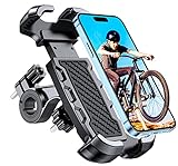 Mohard Handyhalterung Fahrrad, [Niemals Herunterfallen] 360° Drehbar Handyhalterung Motorrad, Handyhalter Fahrrad für Rennrad MTB, Kompatibel mit iPhone 14 Plus/13/12, Galaxy, 4,7-6,8 Zoll Smartphone