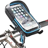 Handyhalterung Fahrrad Tasche,Einstellbar Motorrad Handyhalterung Wasserdicht Touchscreen-Design Mit 360 Drehen Für 3,5-6,0 Zoll Smartphone,Fahrrad Handyhalterung für Handyhalter Motorrad,Blue