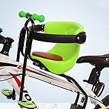 RURUANNA Neuer MTB Fahrrad Kindersitze Vorn - Kinderfahrradsitz Mit Klappbaren Pedalen FüR Mountain/Hybrid/Fitness Bikes,Green