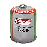 Coleman C500 Performance Gaskartusche, Ventilkartusche mit Schraubverschluss, 440g Butan/Propanmix, Kartusche für Campingkocher und Gaskocher