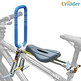 UrRider Kinderfahrradsitz,Vorneliegender Fahrradsitz für Kinder, Faltbarer und ultraleichter Baby-Kinderfahrradträger-Handlauf für Mountainbikes, Hybridbikes und Fitnessbikes
