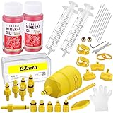 Yiezio Hydraulisches Bremsen-Entlüftungsset für Shimano, TEKTRO, MAGURA und SRAM andere Bremssysteme, inklusive Hochleistungs-Bremsflüssigkeit 120 ml