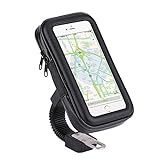 Motorrad Fahrrad Handyhalterung，Acouto Regentag Wasserdicht Handyhalter für GPS iPhone X/8/Samsung s7 edge andere bis zu 6.3 Zoll Smartphone (L)