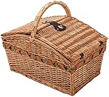 Cilio Verbania Picknick Korb, Holz, braun, 53x36x48 cm