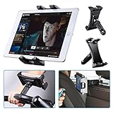 Tendak Heimtrainer Spinning Fahrrad Tablet Halter, Tragbare Auto Kopfstütze Laufband Gymnastik Lenker Einstellbare 360° Schwenk Halterung für iPad Pro iPad Mini iPad Air, 4,7-12,9' Tablets Smartphones