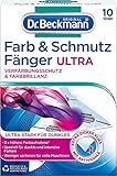 Dr. Beckmann Farb & Schmutzfänger Ultra | langanhaltender Farbschutz für dunkle Wäsche und intensive Farben | ultrastark und mit Aktivkohle für Farbbrillianz | 10 Tücher