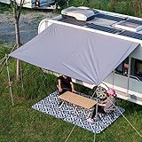 Dulepax vorzelt wohnwagen Sonnensegel Markise mit keder，auto camping markisen, 3000mm Wasserdicht und UV-beständig, geeignet für SUVs, VANS und Wohnmobilen,2.96Mx2.45M